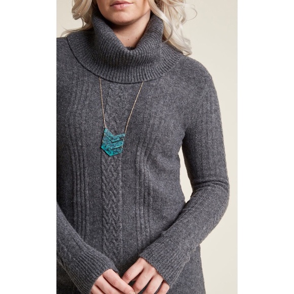 New ModCloth Gray Sweater Dress - Picture 5 of 7